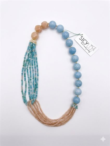 Collana Sicylui Donna in Argento Calcedonio 1518CO5 - 1518CO5